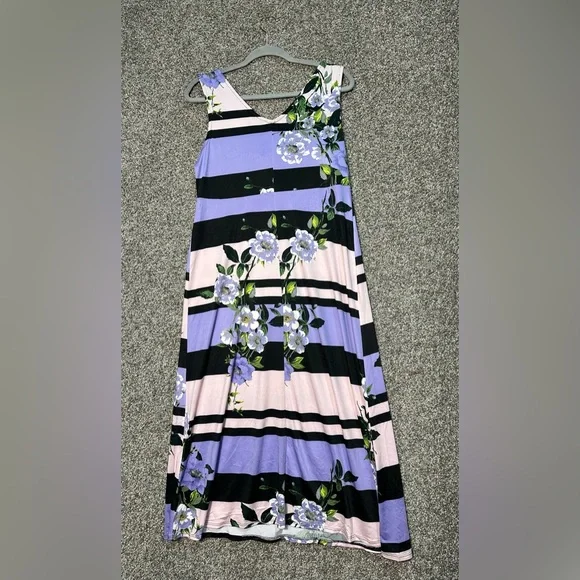 NWT Nina Leonard Tie Front Maxi Dress Size Medium - Picture 4 of 6